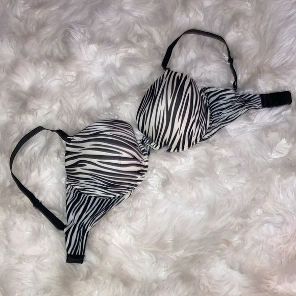 VS Zebra The Naked Demi Underwire Bra 34DD - Picture 2 of 8